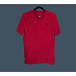 Jordan Red Short Sleeve T-Shirt With Jumpman Logo Print Mens Size M
